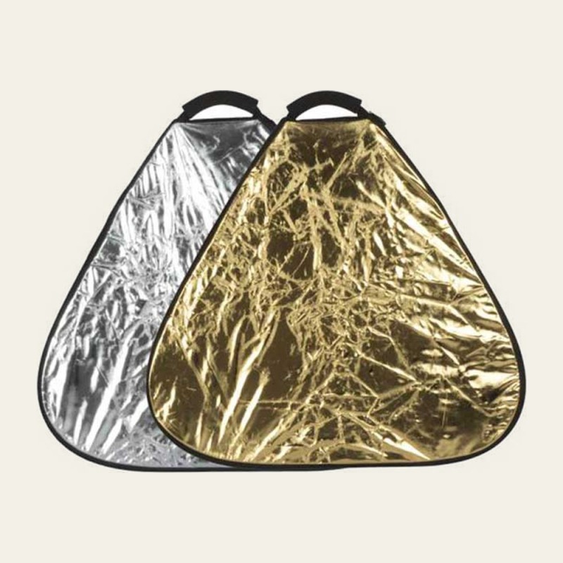 BLENDA GLAREONE trójkatna 2w1 srebrno złota, 30 cm